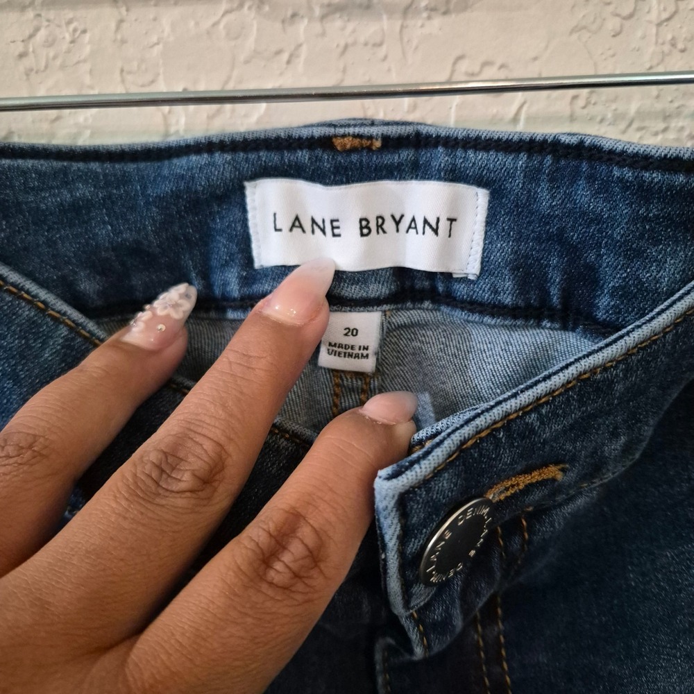 Lane Bryant Flex Magic Waistband Pedal Pusher Jeans 20 Blue Denim Cropped - Picture 3 of 8